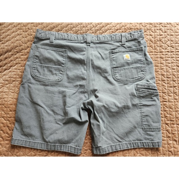 Carhartt Relaxed Fit Men's Gray Cargo Outdoor Hiking Shorts (FLAW), Size 42 - Picture 3 of 8